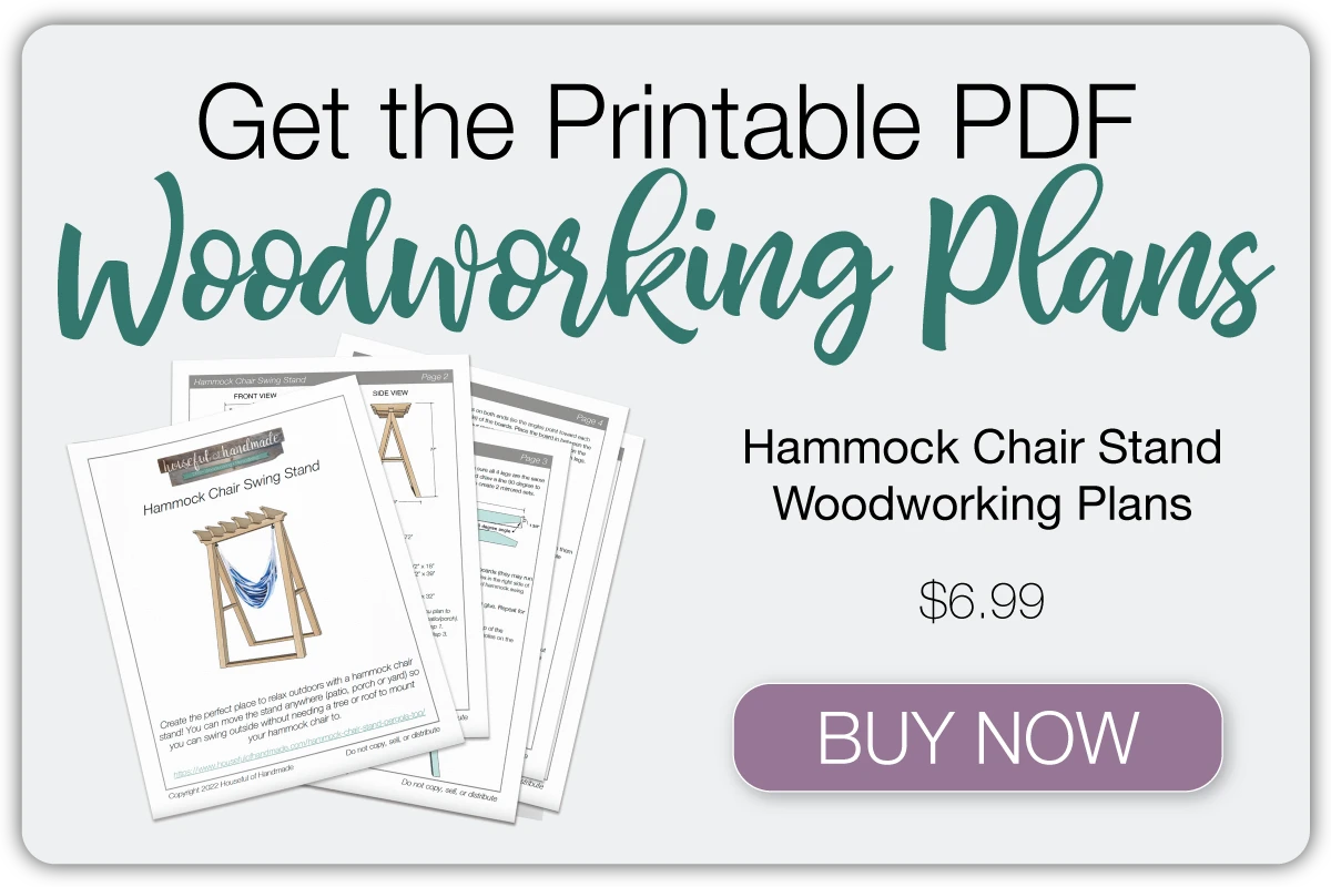 Buy button for the hammock chair stand woodworking plans.