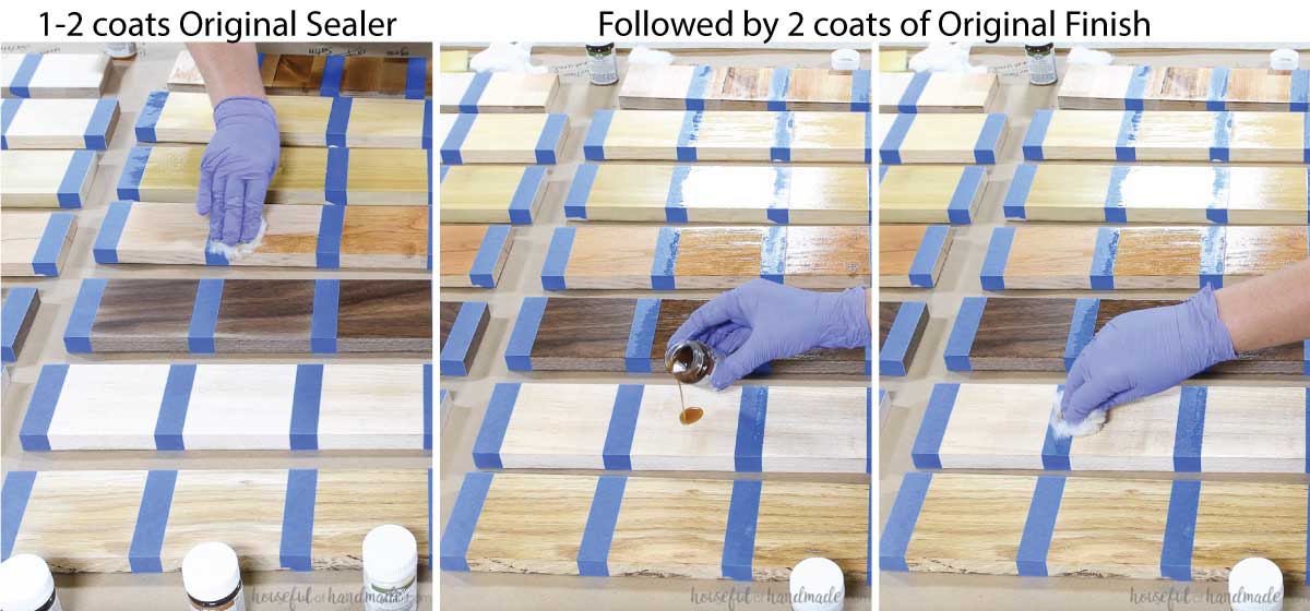 Application process for Original sealer and Original Finish from Waterlox. 