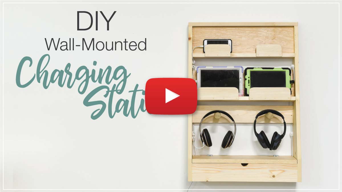 YouTube thumbnail of the DIY charging station video. 