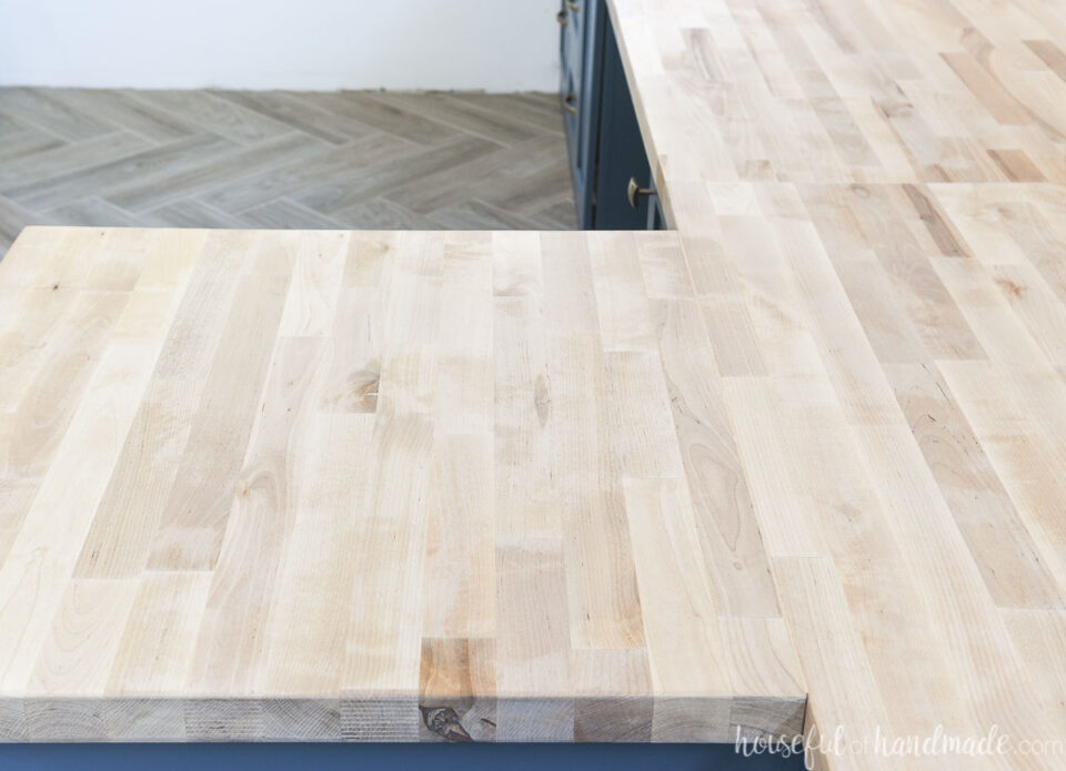 Installing Butcher Block Countertop Houseful of Handmade