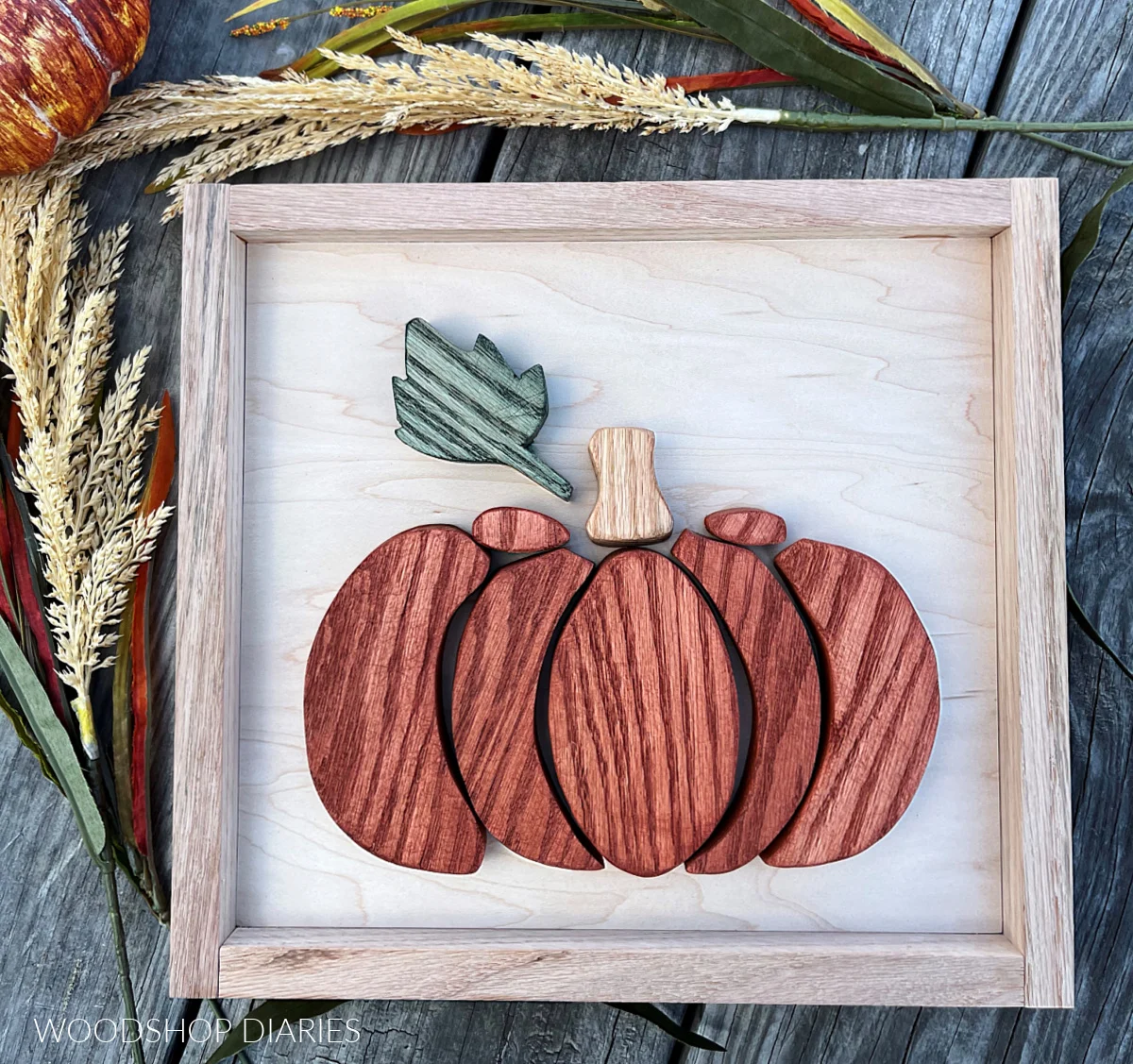 Wood pumpkin sign from Woodshop Diaries. 