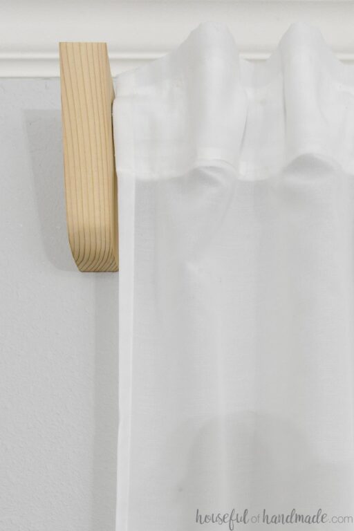 Simple Scrap Wood Curtain Rod Brackets Houseful of Handmade
