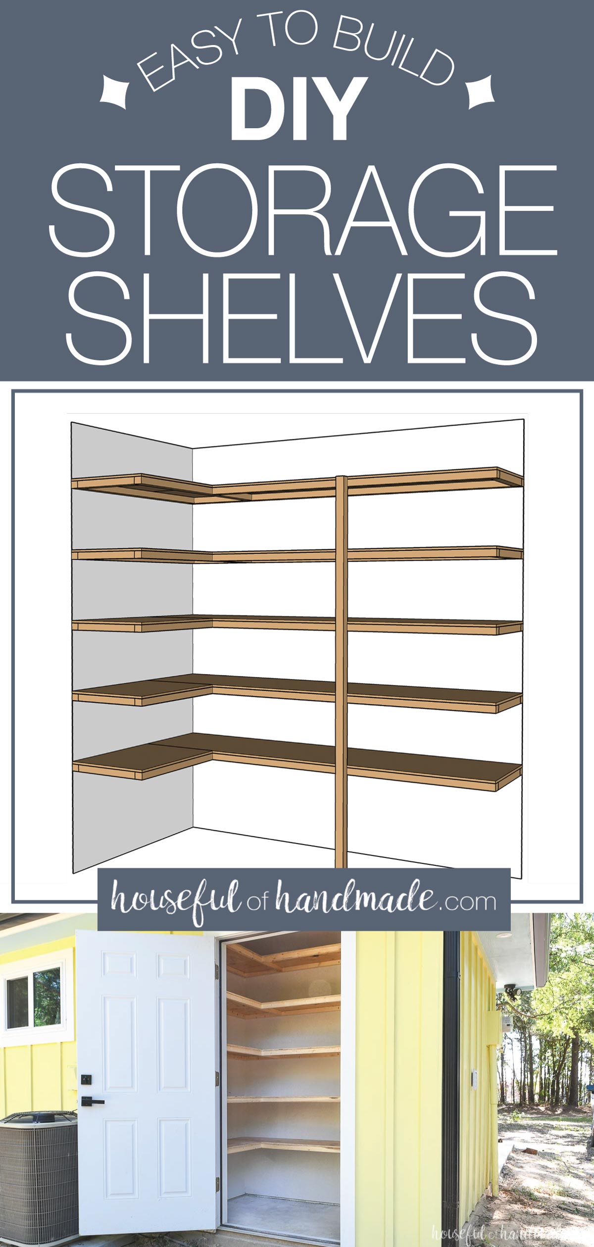 Easy DIY Storage Shelves Houseful of Handmade