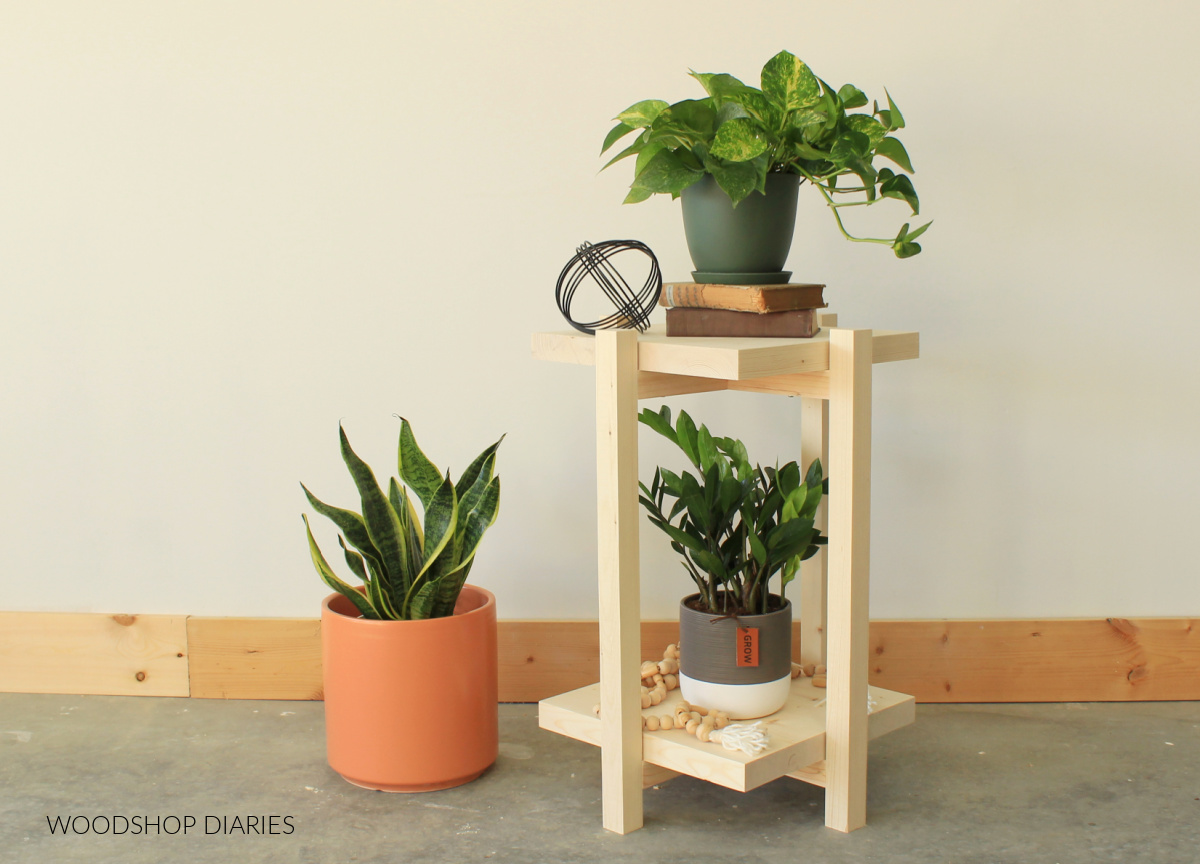 DIY plant stand from Woodshop Diaries.