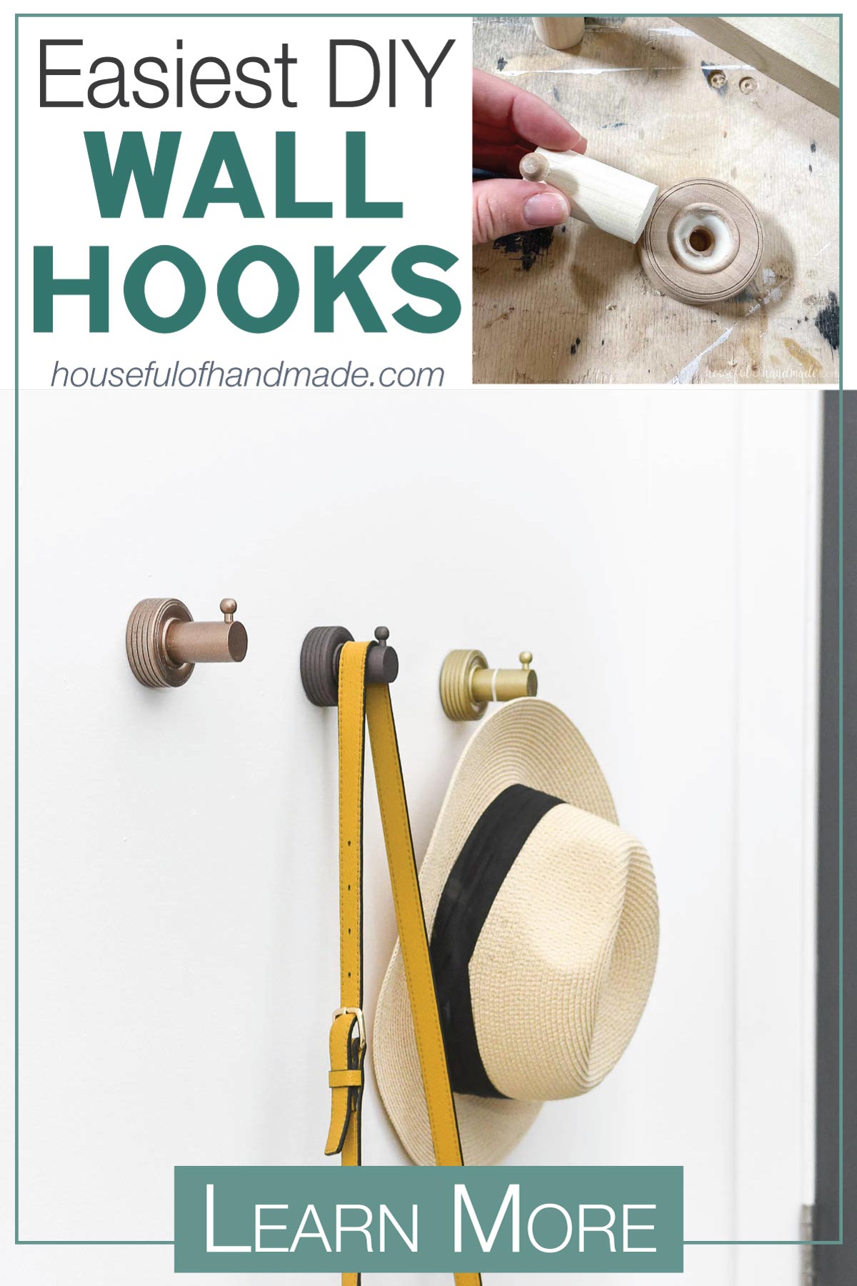 Easy Wood Wall Hooks DIY Houseful of Handmade