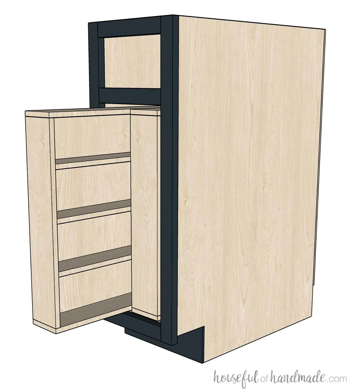 How to Build a Pull Out Spice Rack Cabinet Houseful of Handmade