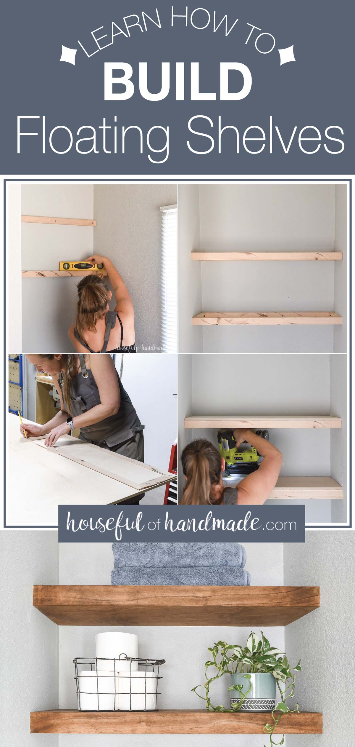 Easy Diy Floating Shelves In A Nook Or Alcove Houseful Of Handmade 5878