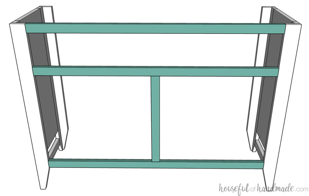 DIY Sideboard with Serving Dish Storage Shelf Houseful of Handmade