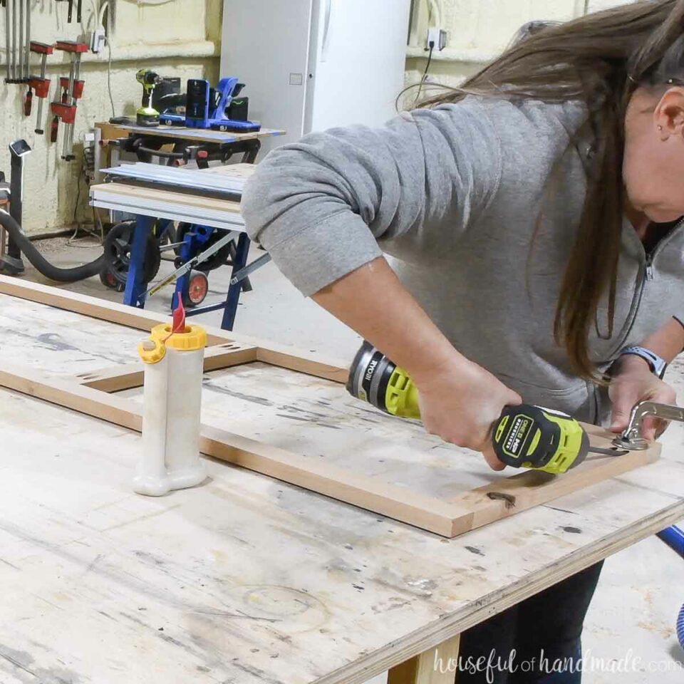 How to Build Cabinet Doors with Glass Panels - Houseful of Handmade