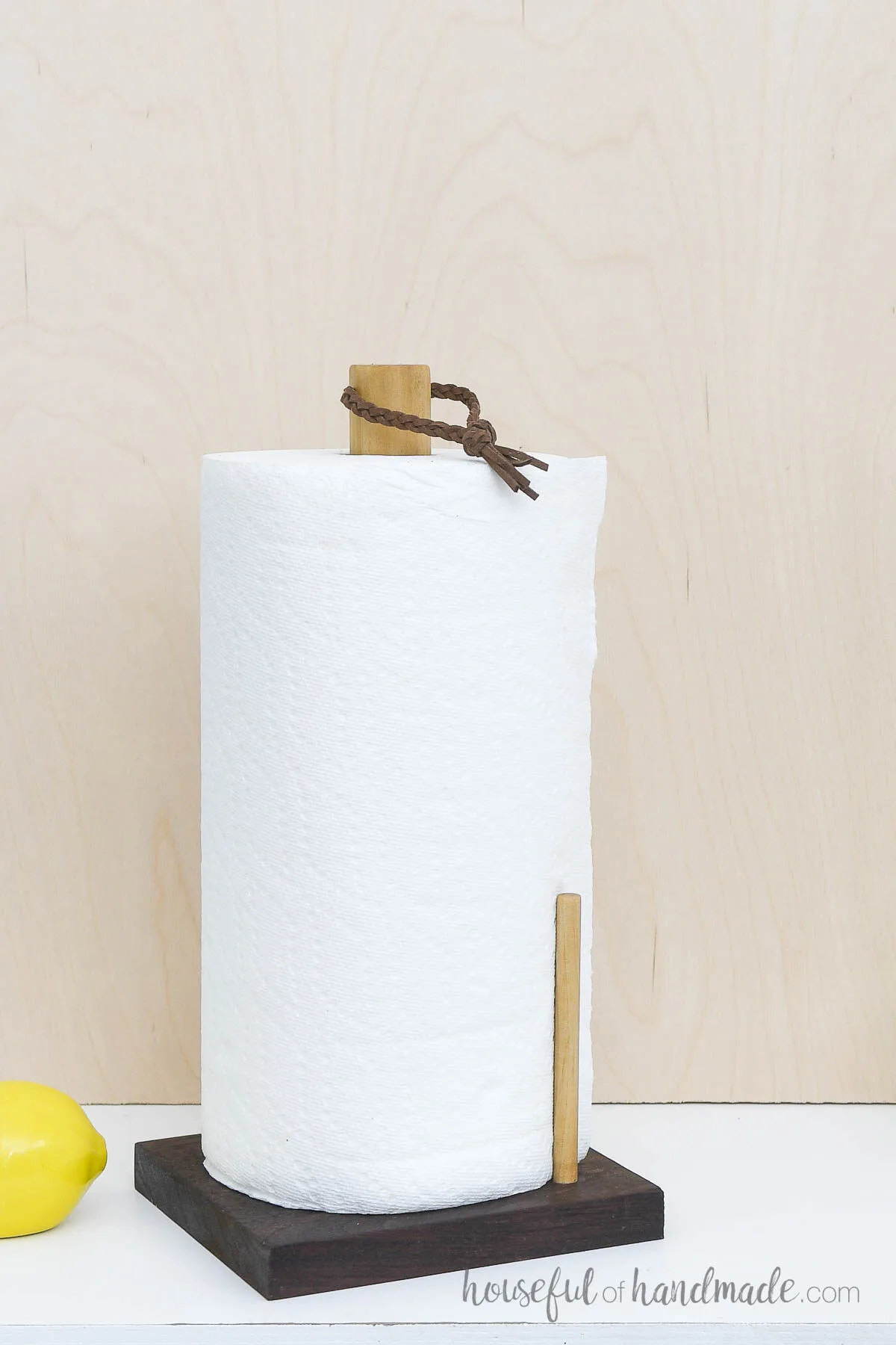 Farmhouse Paper Towel Holder DIY - Houseful of Handmade