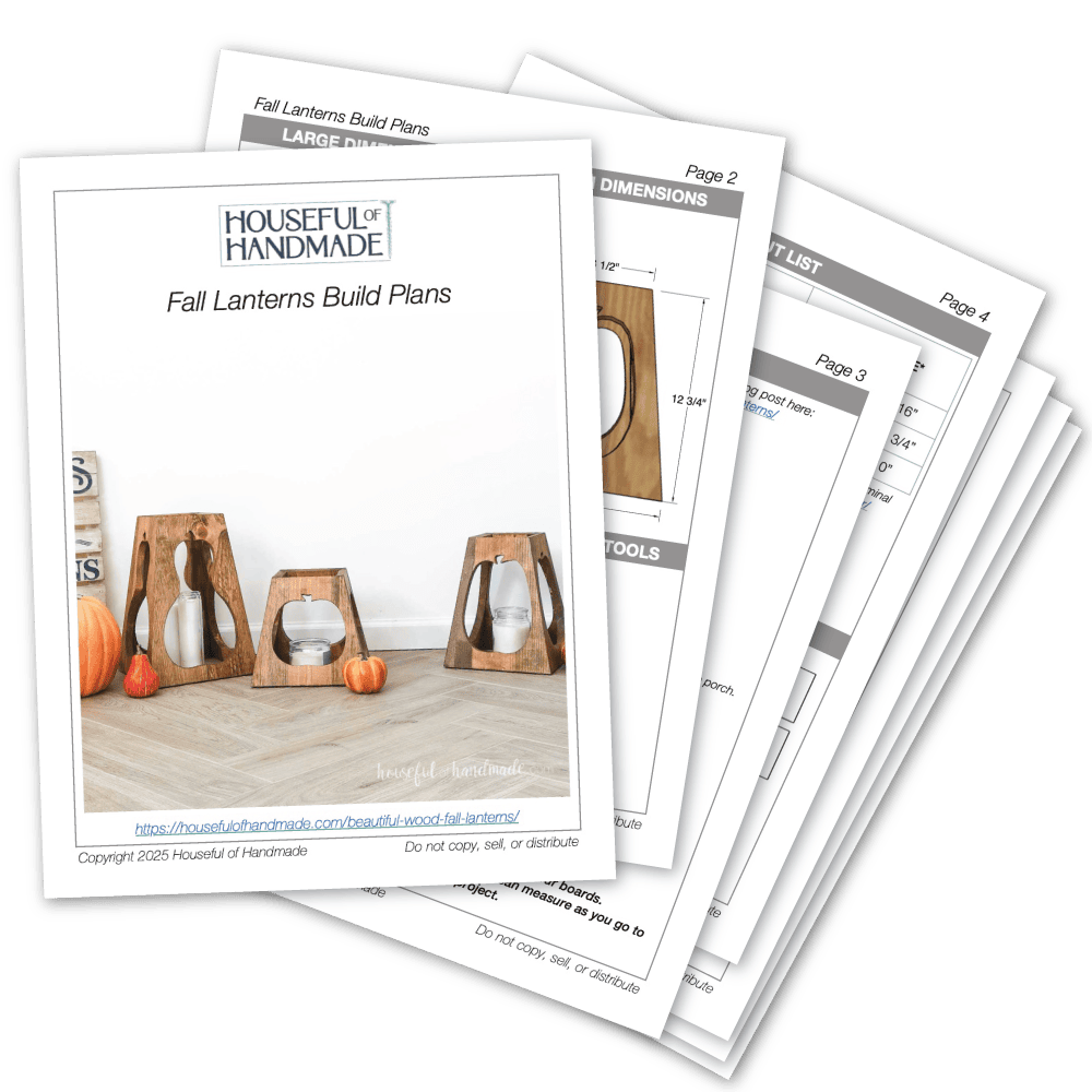 PDF plans for tapered fall lanterns.