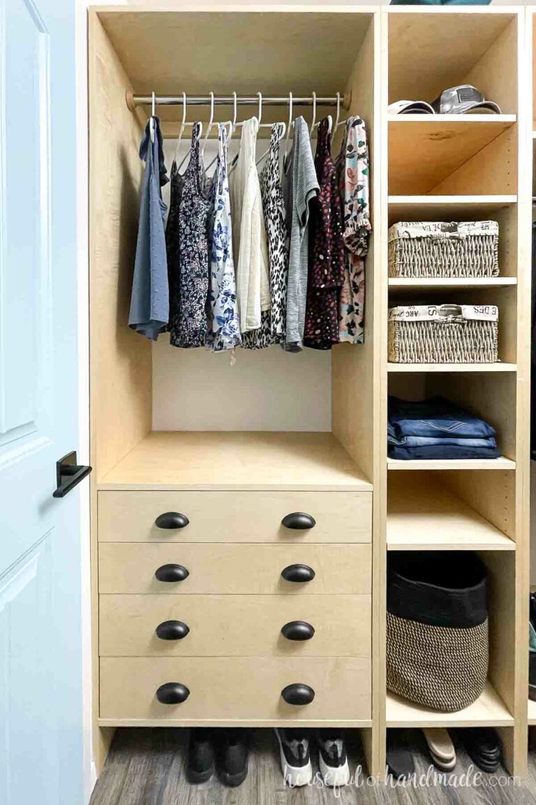 Easy DIY Custom Closet Organizer - Houseful of Handmade