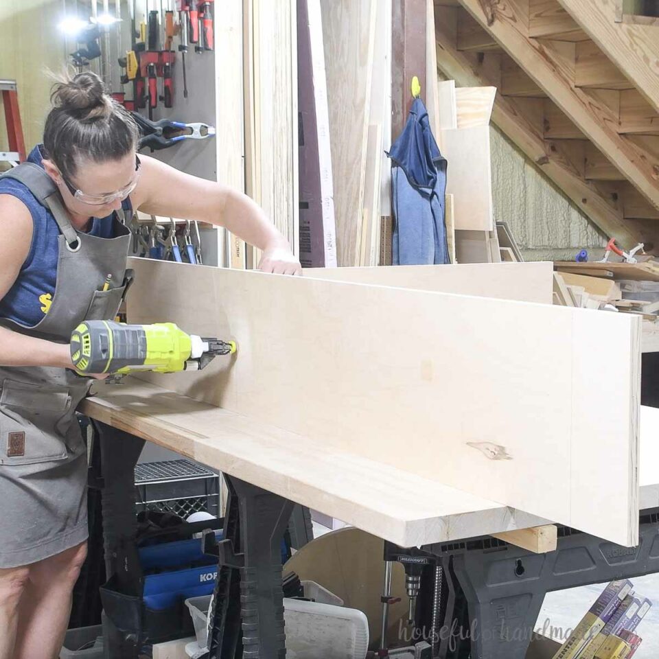 DIY Tall Bookcase with Trim - Houseful of Handmade