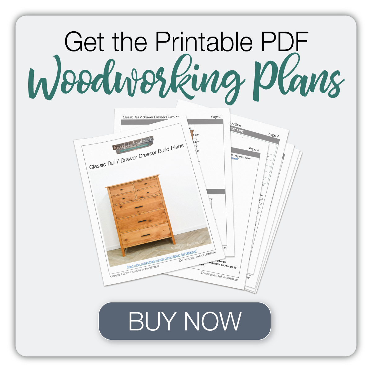 Button to buy the PDF plans for the tall dresser. 