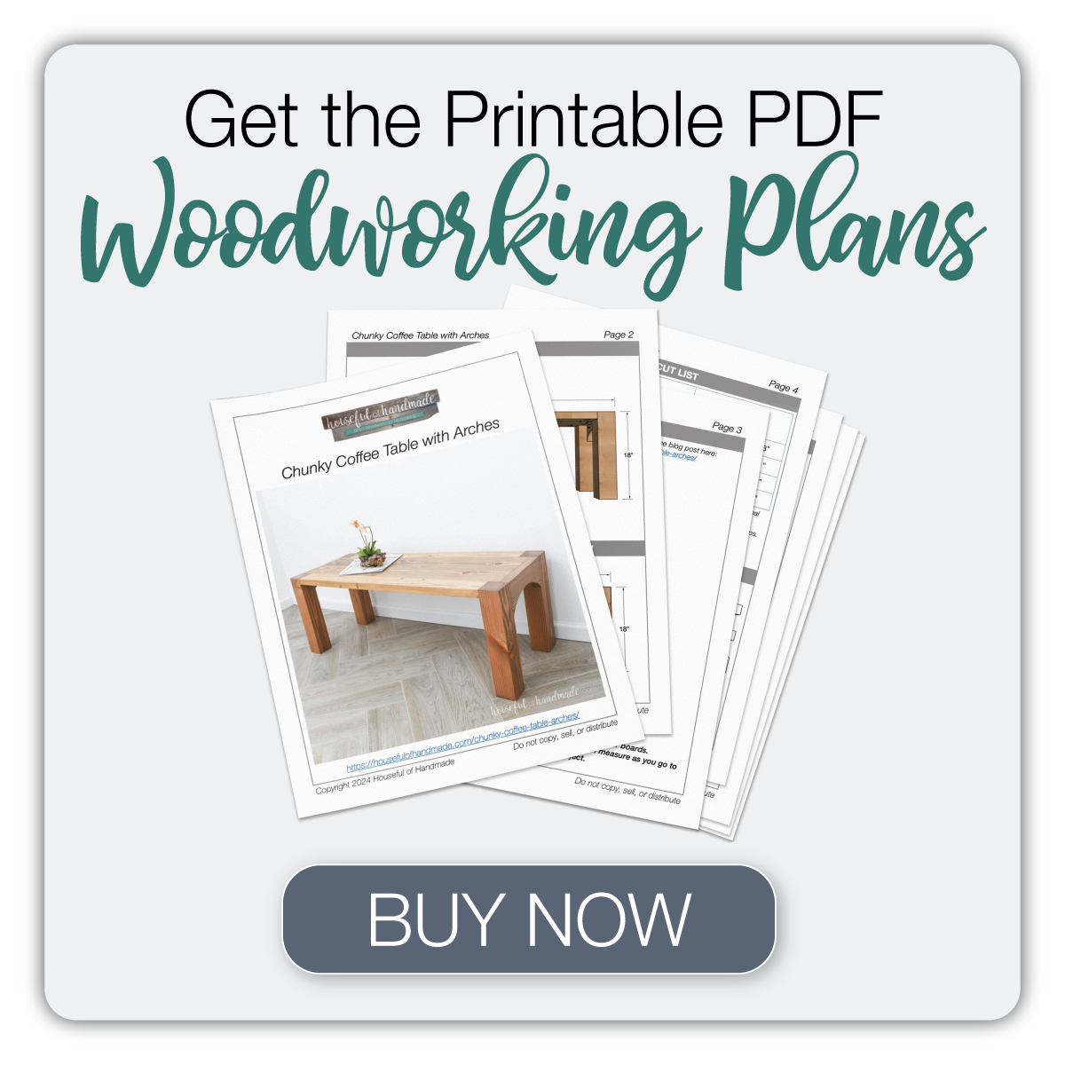 Button to buy the printable PDF plans for the chunky coffee table. 