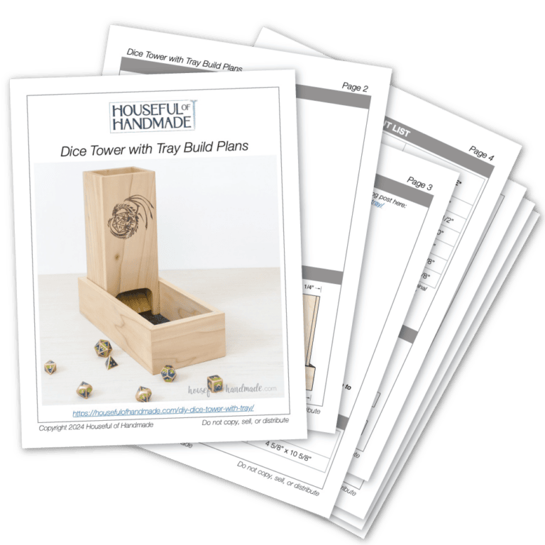DIY Dice Tower with Tray - Houseful of Handmade