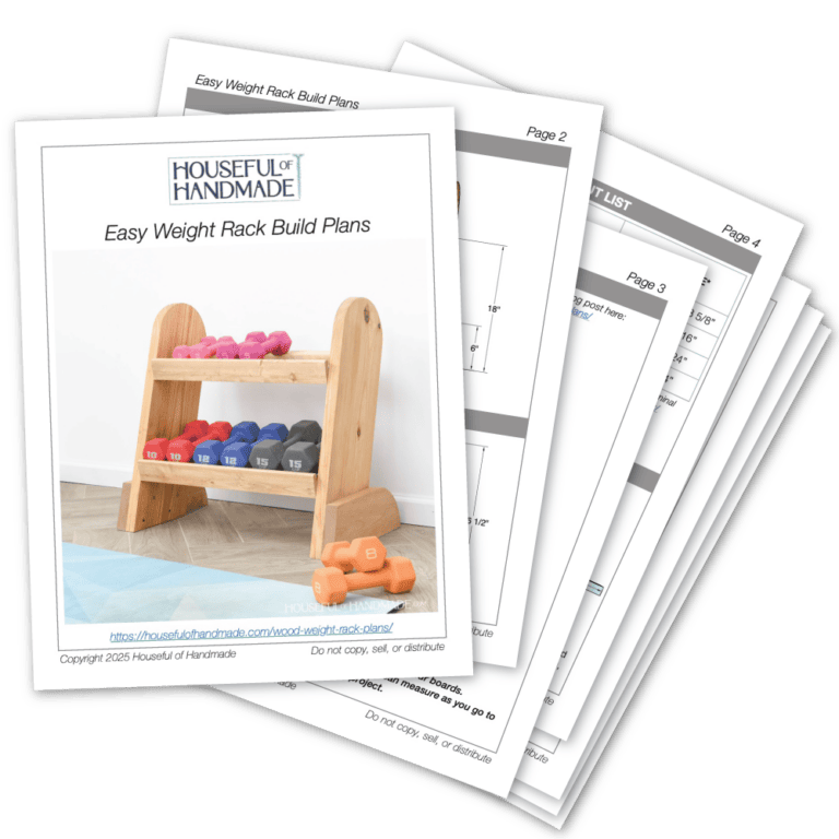 Simple Wood Weight Rack Plans - Houseful of Handmade