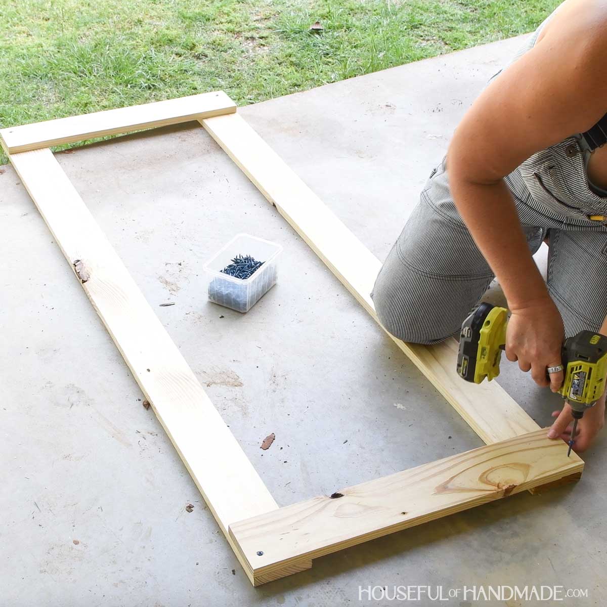 Building a simple door from 1x4 boards.