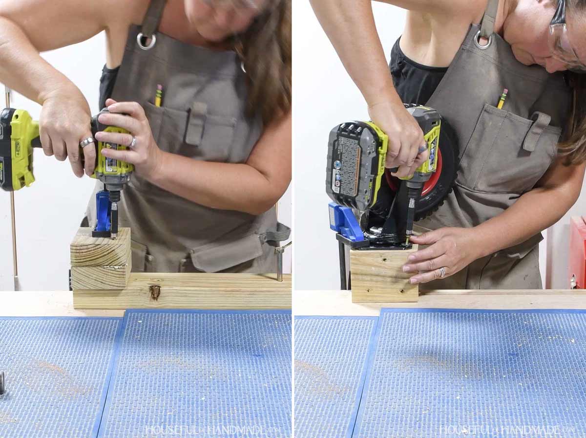 Creating a thicker block to attach a swiveling wheel.