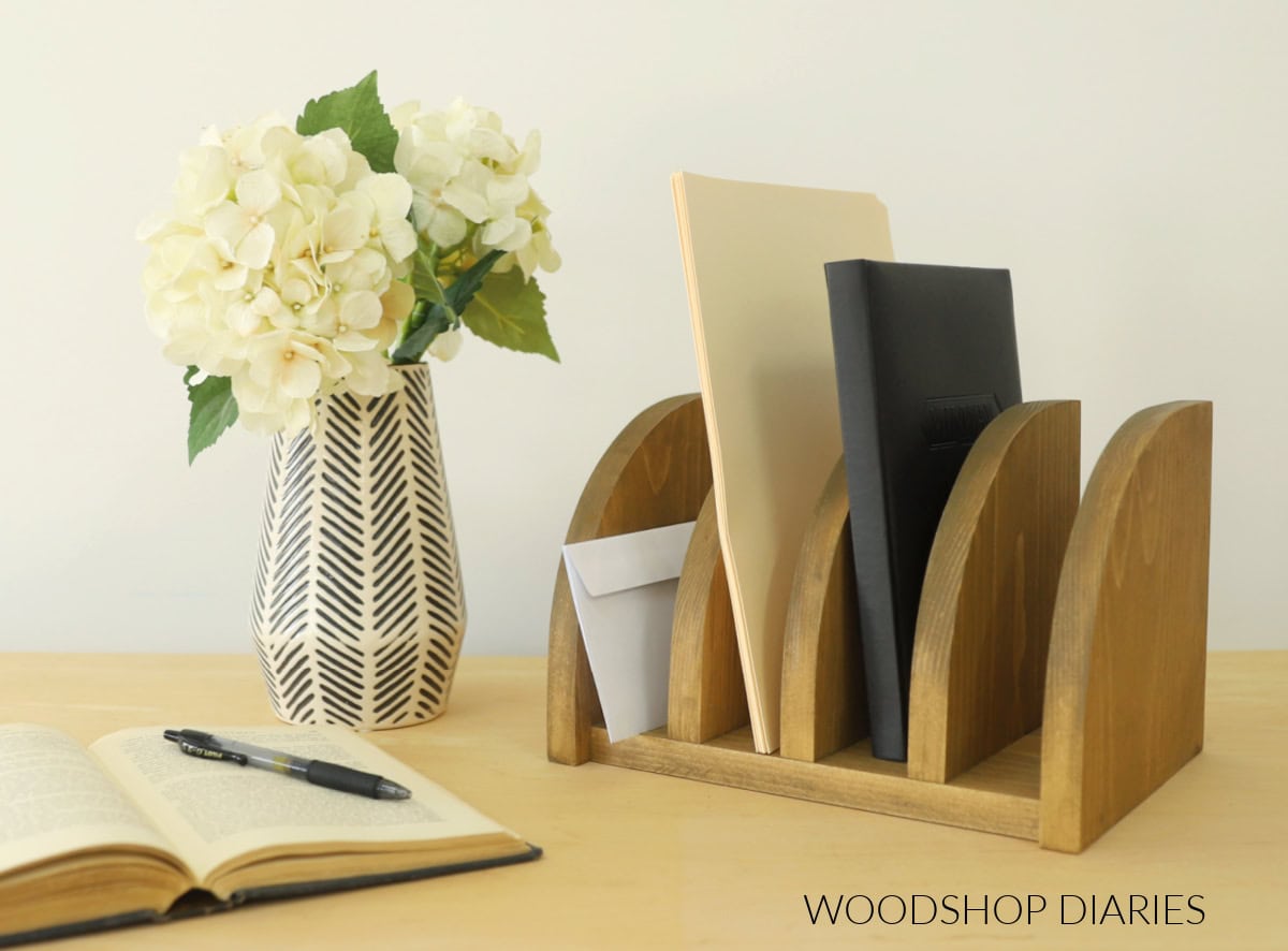 DIY desk organizer from Woodshop Diaries. 