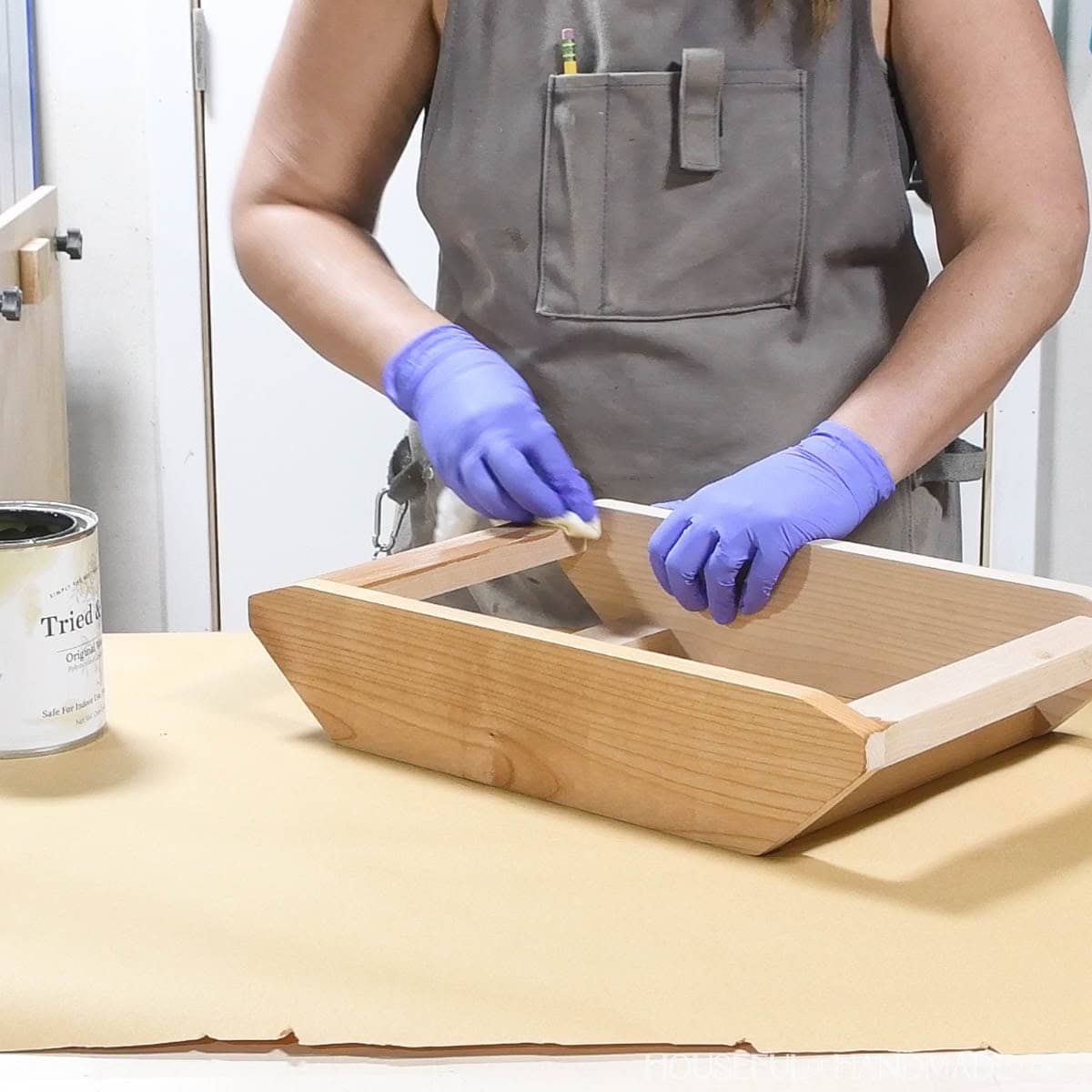 Adding a food safe sealer to the baking dish carrier.