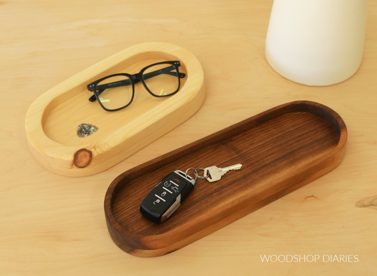 Catch All Trays Wood catchall tray from Woodshop Diaries.
