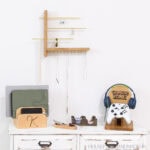 Five DIY gifts built from wood scraps on a table.