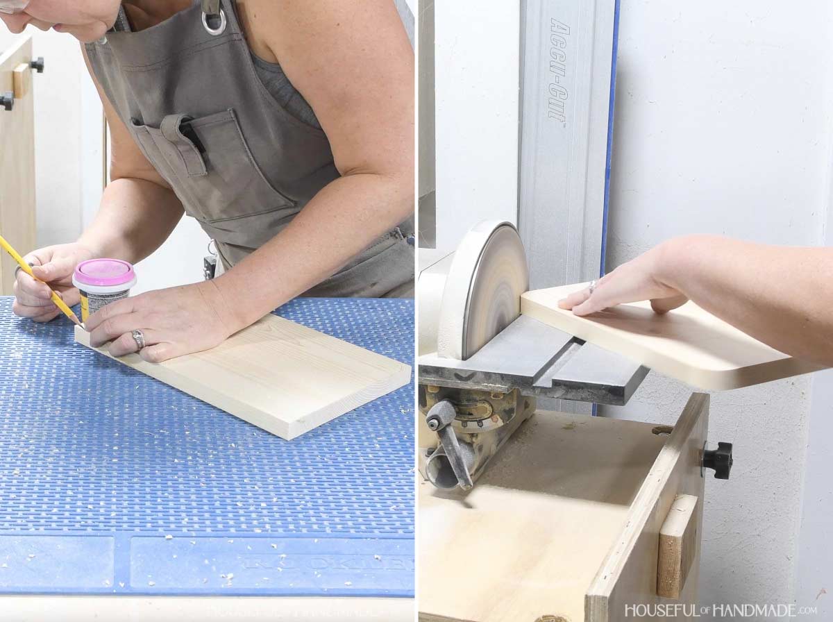 Rounding the corners of the base.