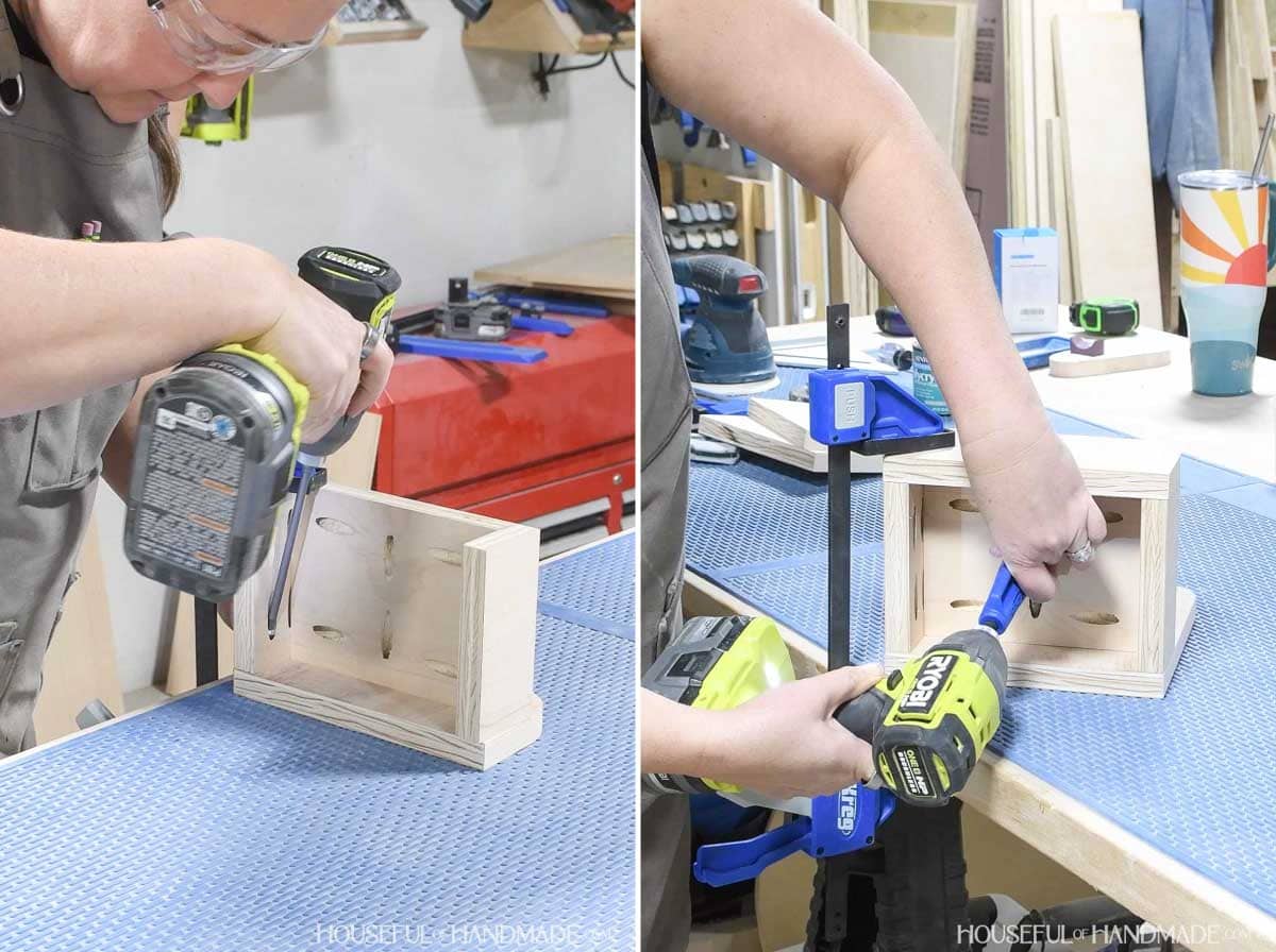 Attaching the front and back to the charging hub.