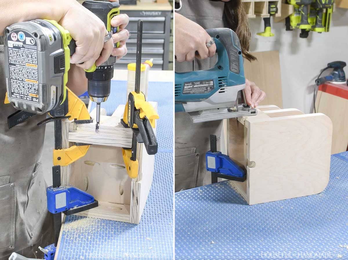 Adding holes to the side of the charging station.