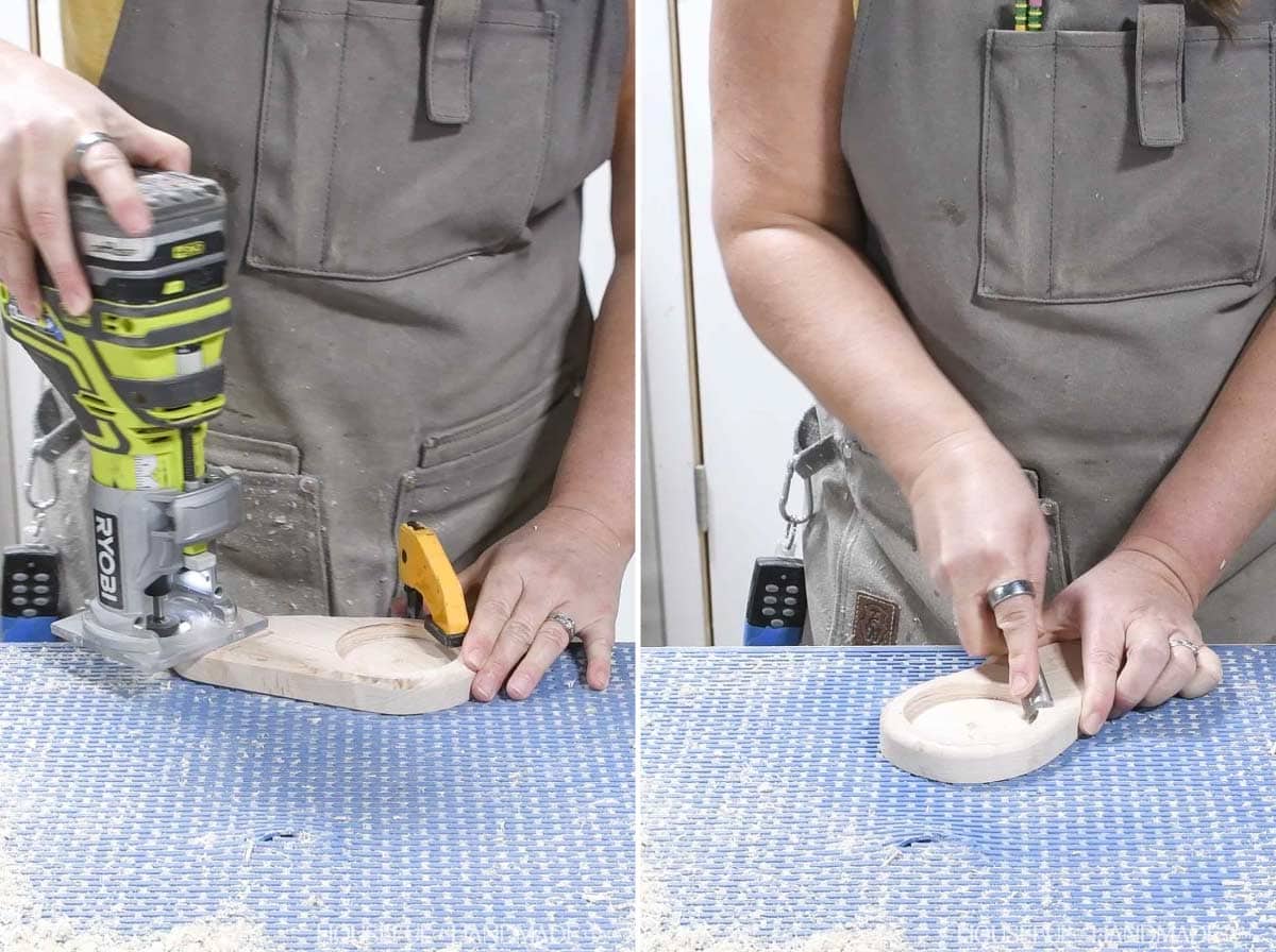 Adding a round over to the pieces.