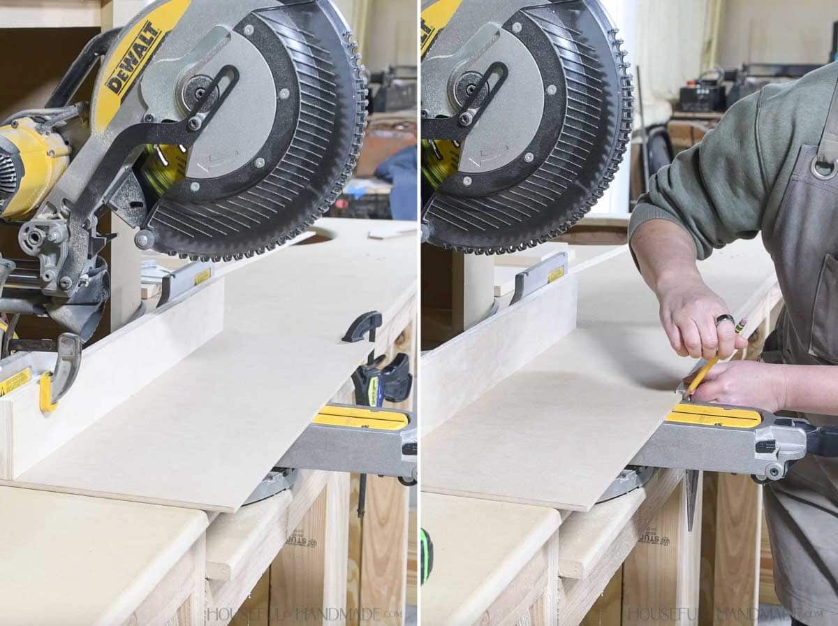Clamping base to miter saw.