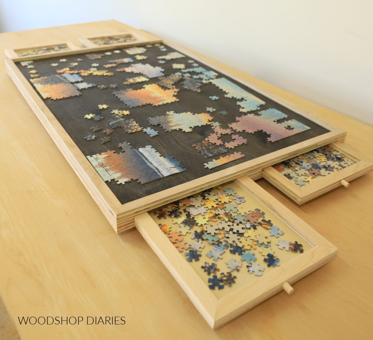 Puzzle board from Woodshop Diaries. 