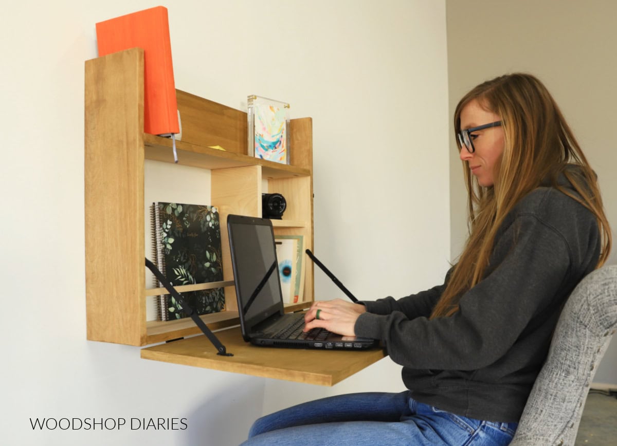 Shara at Murphy Desk Murphy desk from Woodshop Diaries.