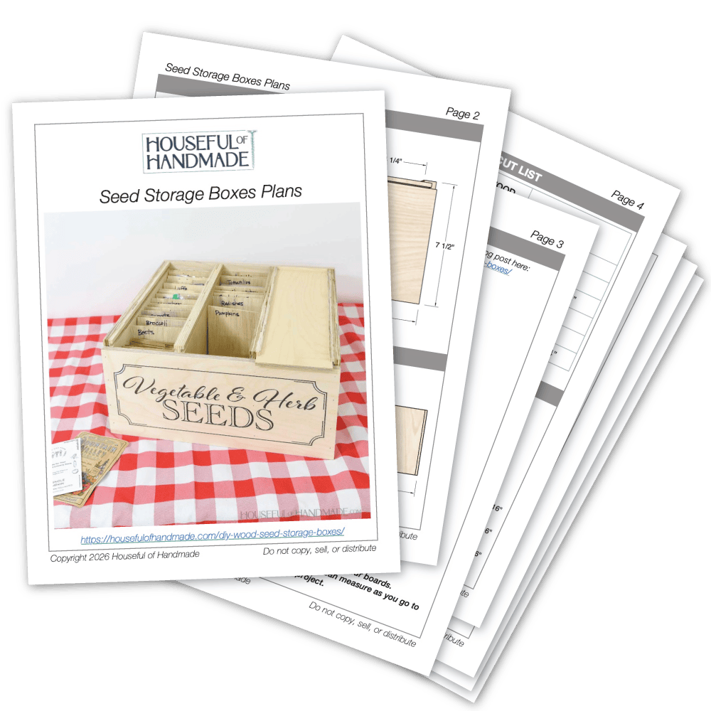 PDF plans for a wood seed storage box.