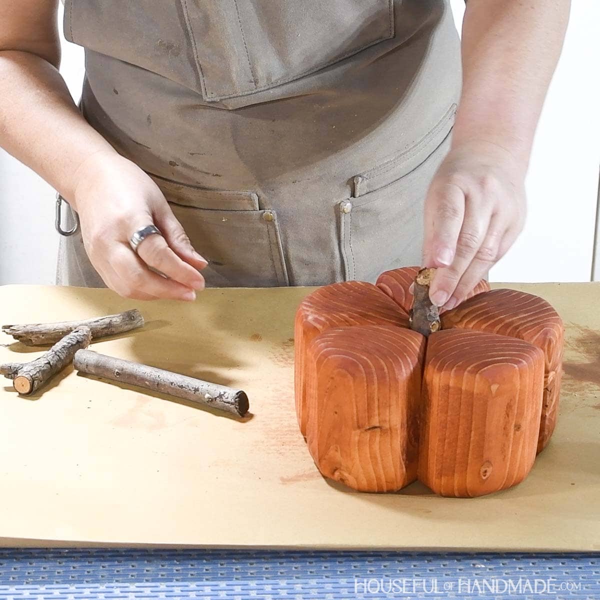 Adding a stick to the center for a stem.