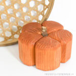 Chunky wood pumpkin made from 4x4 blocks.